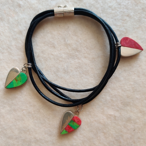 Vintage sterling Jay King desert rose trading semi precious stone bracel… - Picture 8 of 12